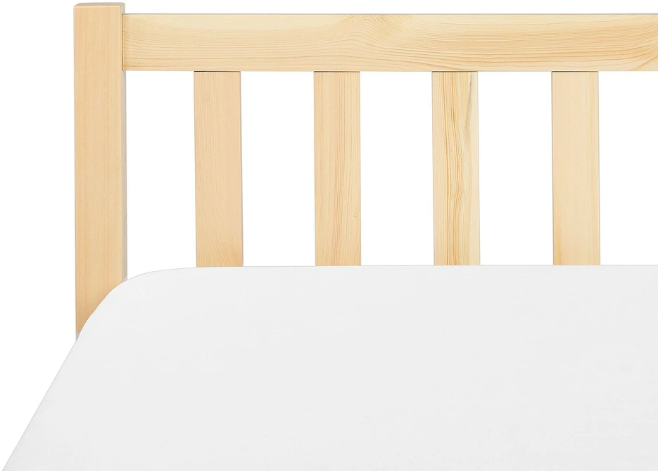Beliani Lova iš pušies medienos FLORAC 90 x 200 cm šviesiai ruda