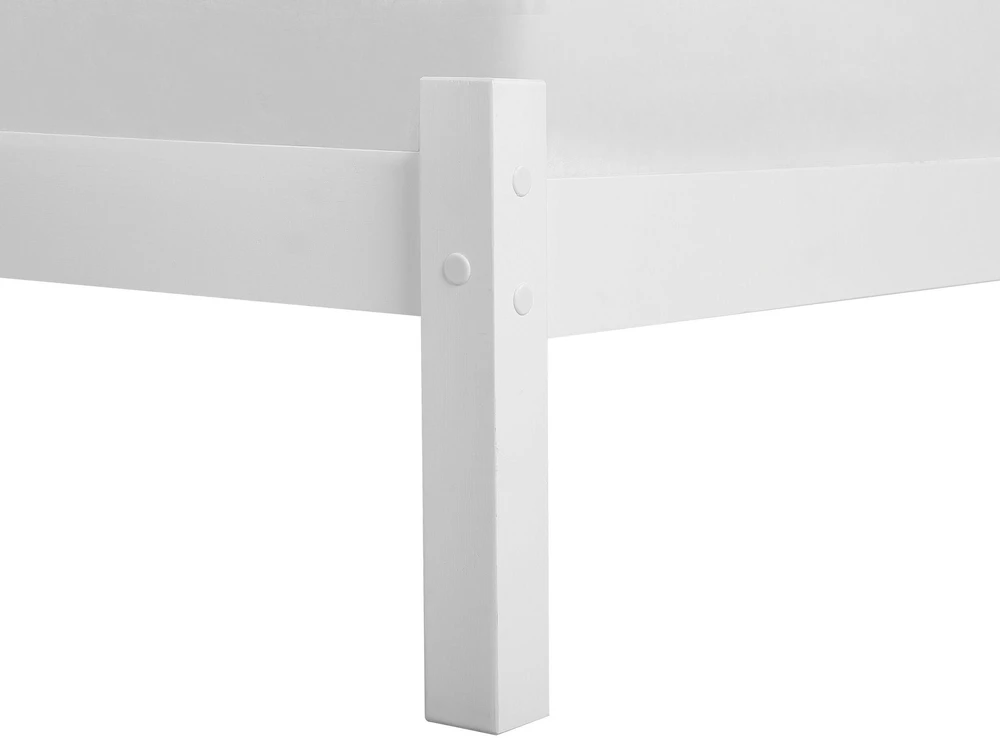 Beliani Lova iš pušies medienos FLORAC 90 x 200 cm balta