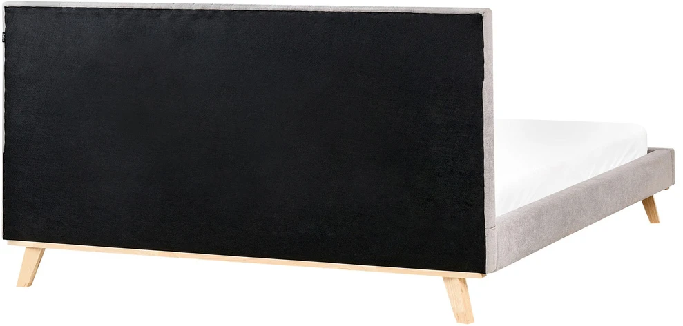 Beliani Lova iš šenilo TALENCE 180 x 200 cm šviesiai pilka