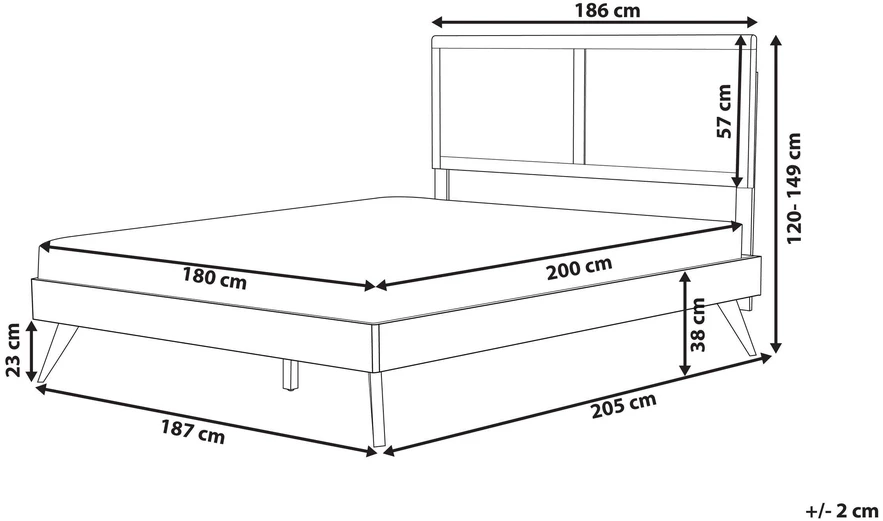 Beliani Lova ISTRES 180 x 200 cm tamsaus uosio spalvos