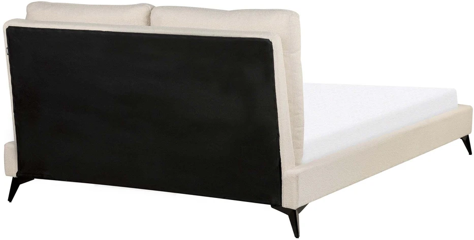 Beliani Lova MELLE 140 x 200 cm, smėlio spalvos boucle audinys