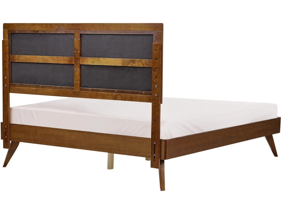 Beliani Lova POISSY 160 x 200 cm tamsaus uosio