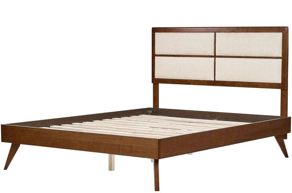 Beliani Lova POISSY 160 x 200 cm tamsaus uosio