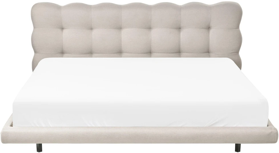 Beliani Lova SOULISSE 180 x 200 cm smėlio spalvos