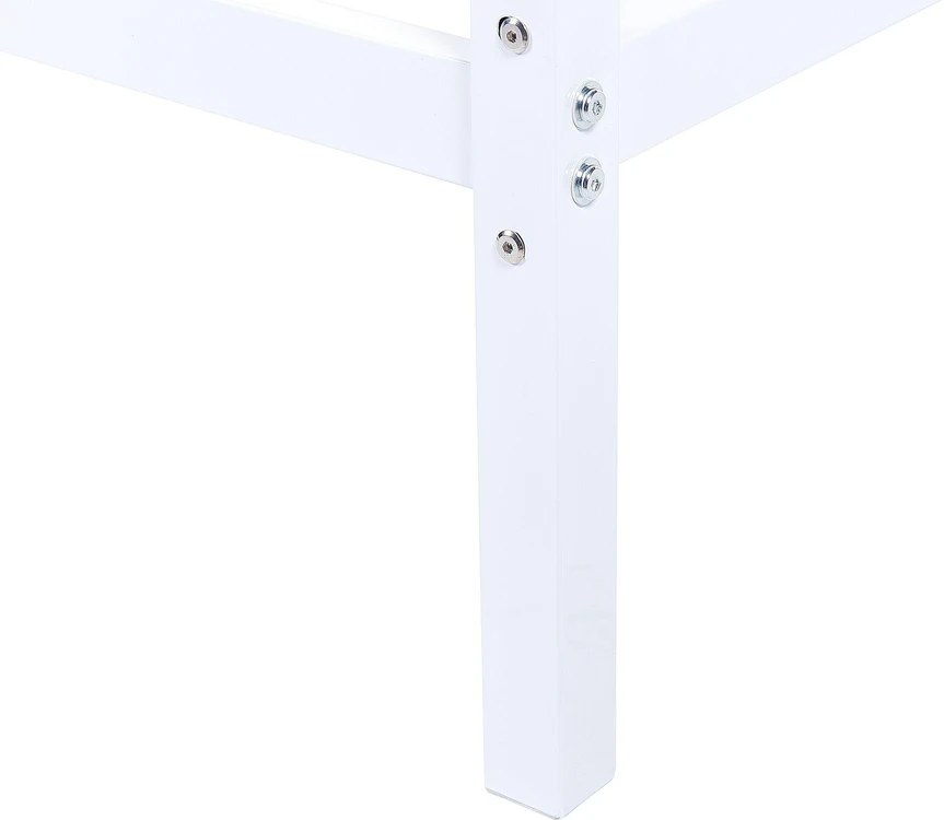Beliani Lova su baldakimu Metal LESTARDS, 160 × 200 cm, balta