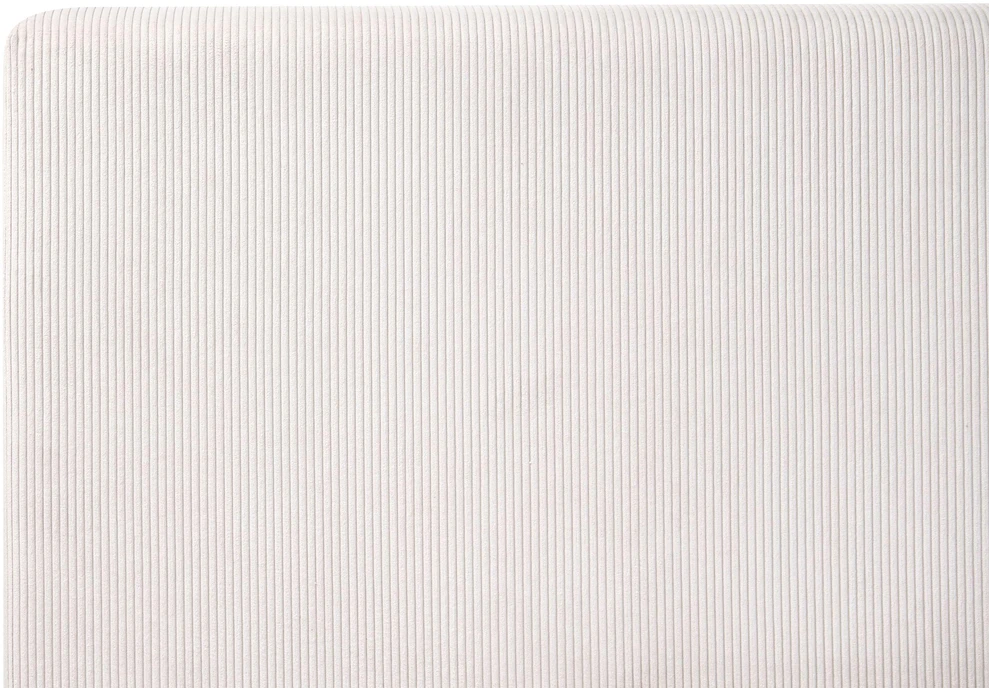 Beliani Lova su daiktadėže LILLEBONNE, briaunotas velvetas, šviesiai smėlio spalvos, 140 × 200 cm