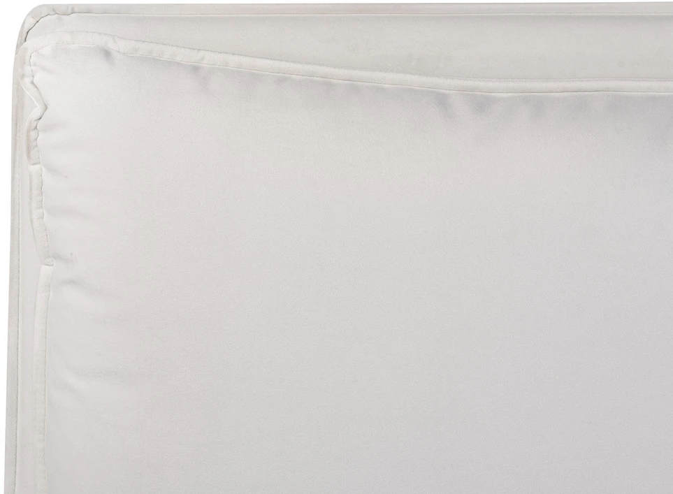 Beliani Lova su patalynės dėže BAJONNA veliūrinė, kreminė balta, 180 x 200 cm
