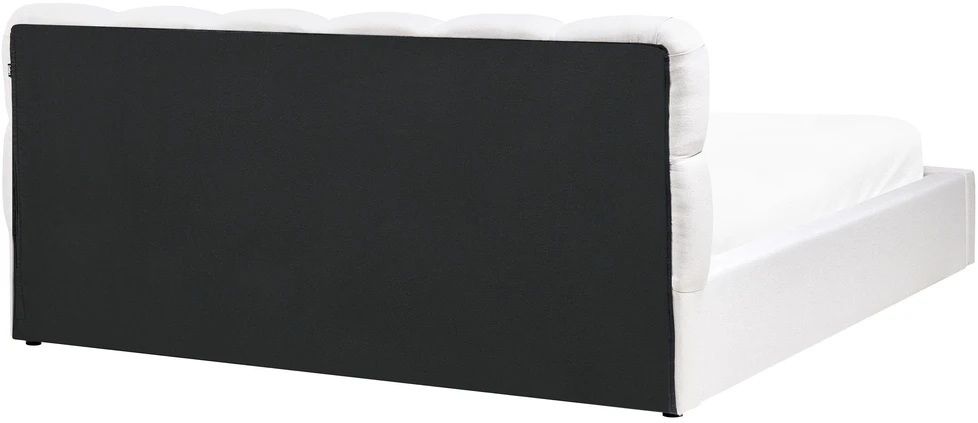 Beliani Lova su patalynės dėže BASTON balta 180 x 200 cm