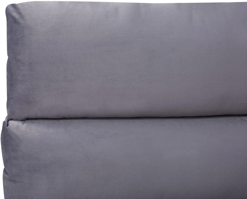 Beliani Lova su patalynės dėže BATILLY, veliūrinė, pilka, 180 x 200 cm