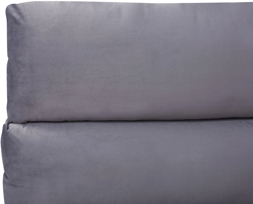 Beliani Lova su patalynės dėže BATILLY, veliūrinė, pilka, 160 x 200 cm
