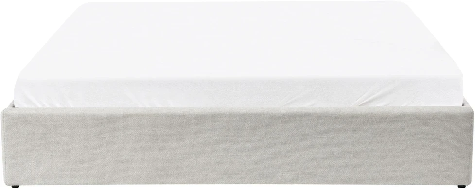 Beliani Lova su patalynės dėže be galvūgalio DINAN šviesiai smėlio spalvos 180 x 200 cm