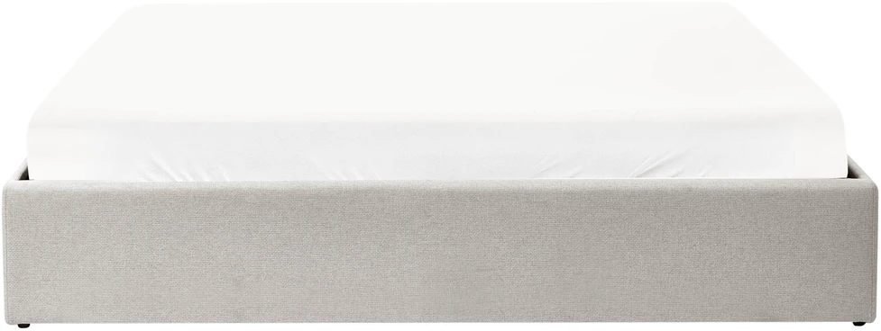 Beliani Lova su patalynės dėže be galvūgalio DINAN šviesiai pilka 180 x 200 cm