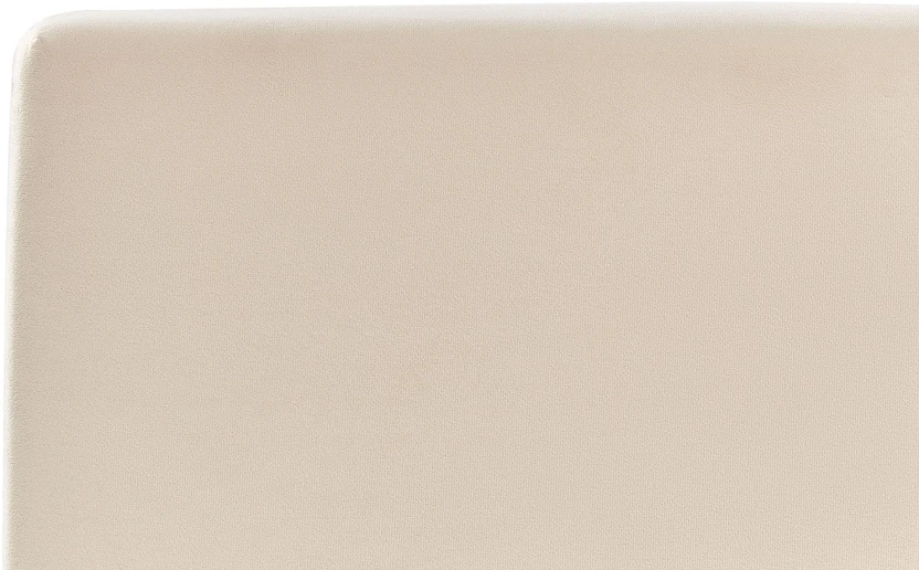 Beliani Lova su patalynės dėže BOUSSE, veliūrinė, šviesiai smėlio spalvos, 140 x 200 cm