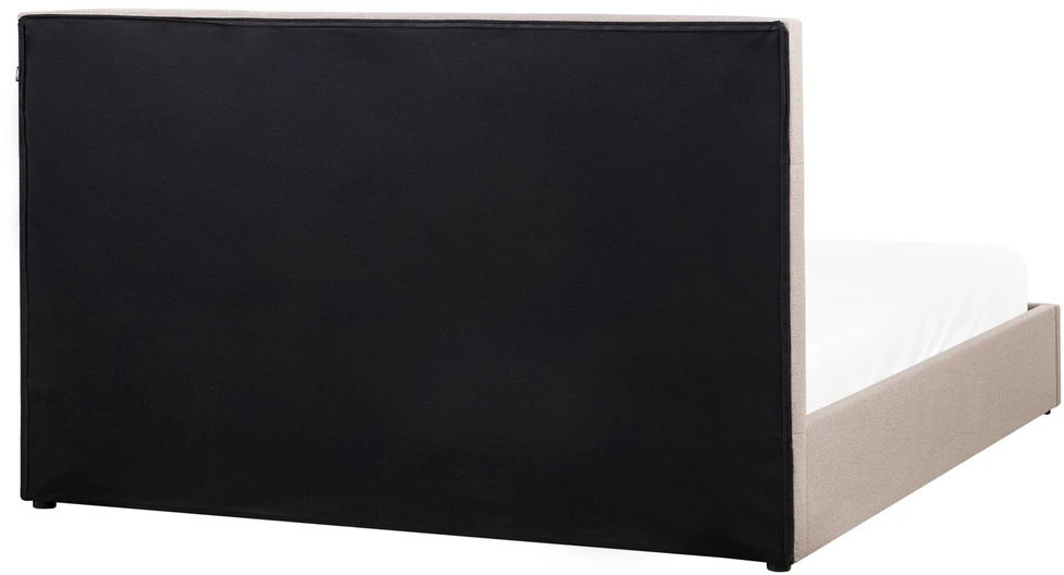 Beliani Lova su patalynės dėže LAGORD smėlio spalvos ir pilka 180 x 200 cm