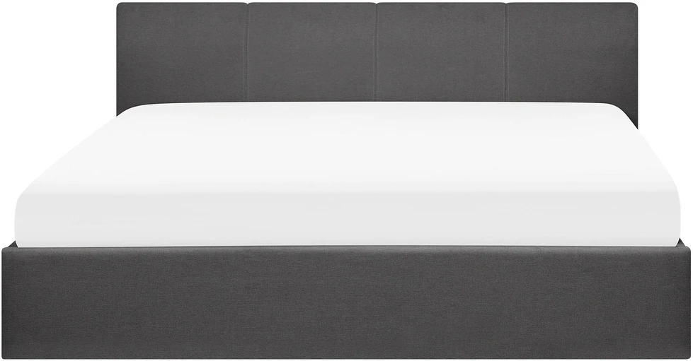 Beliani Lova su patalynės dėže ORBEY, pilka, 180 x 200 cm