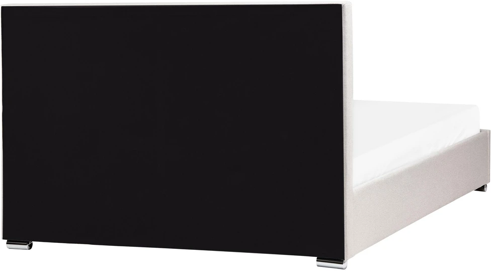 Beliani Lova su patalynės dėže ROUEN šviesiai smėlio spalvos 160 x 200 cm