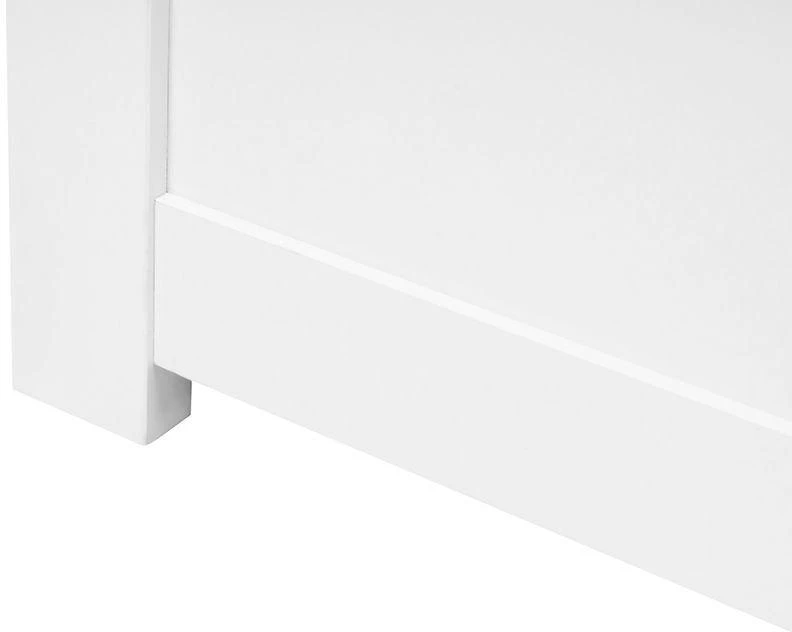 Beliani Lova su stalčiais be galvūgalio BRUX balta 160 x 200 cm