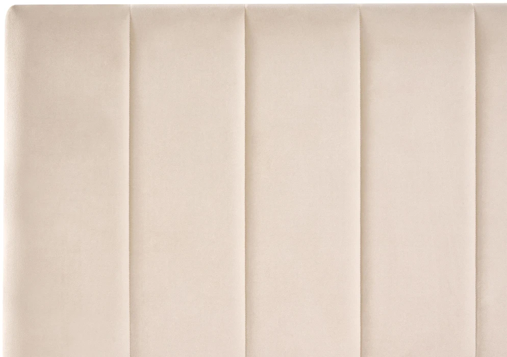Beliani Lova su stalčiais LONZAC, veliūras, smėlio spalvos, 180 x 200 cm