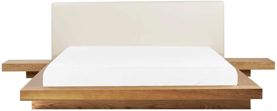 Beliani Lova ZEN 160 x 200 cm Natūralus uosis