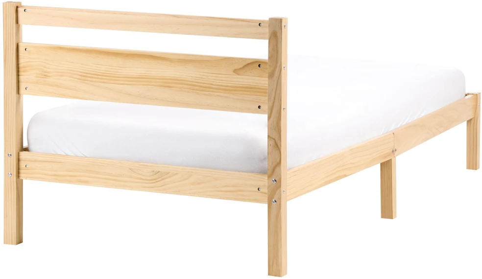 Beliani Lovos rėmas iš pušies medienos MERCURER 90 x 200 cm šviesiai rudas