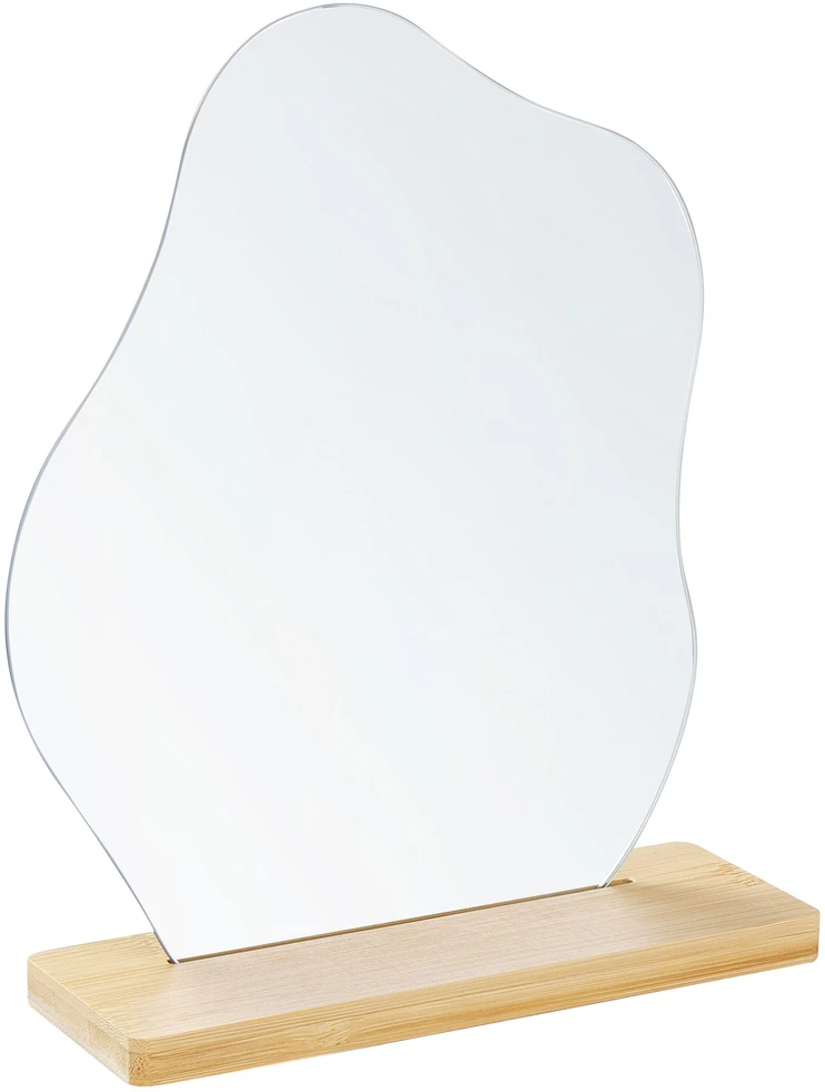 Beliani LOZERE pastatomas veidrodis 19 cm 22 cm bambukinis šviesiai rudas
