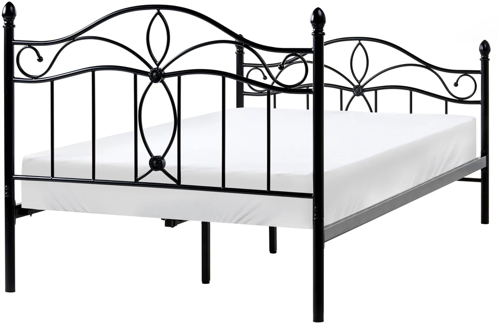 Beliani Metalinė lova ANTLIA 120 × 200 cm, juoda