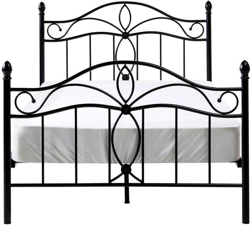 Beliani Metalinė lova ANTLIA 120 × 200 cm, juoda