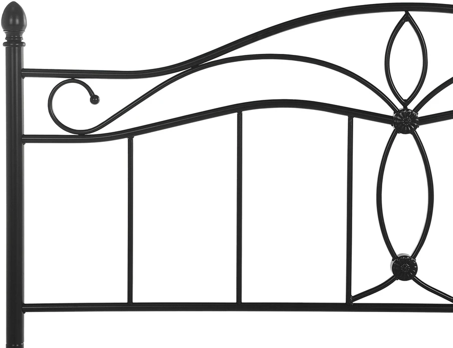 Beliani Metalinė lova ANTLIA 140 x 200 cm, juoda