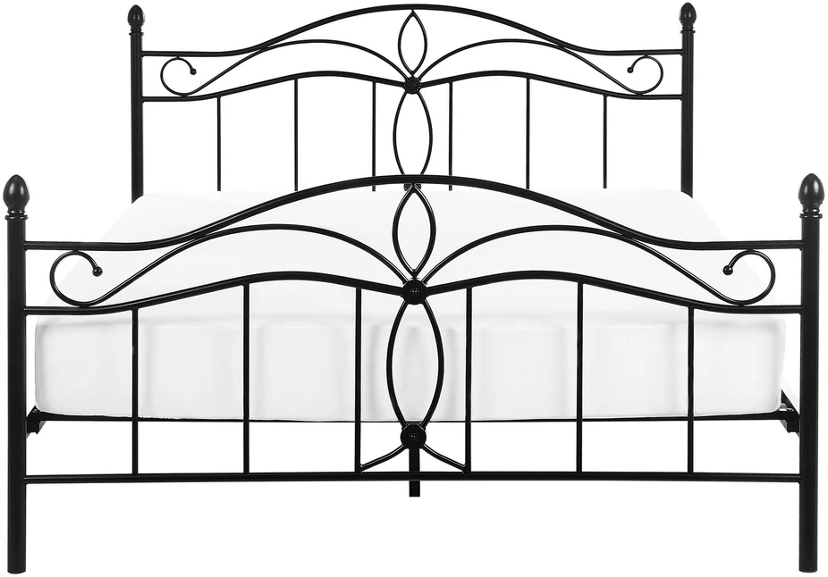 Beliani Metalinė lova ANTLIA 140 x 200 cm, juoda