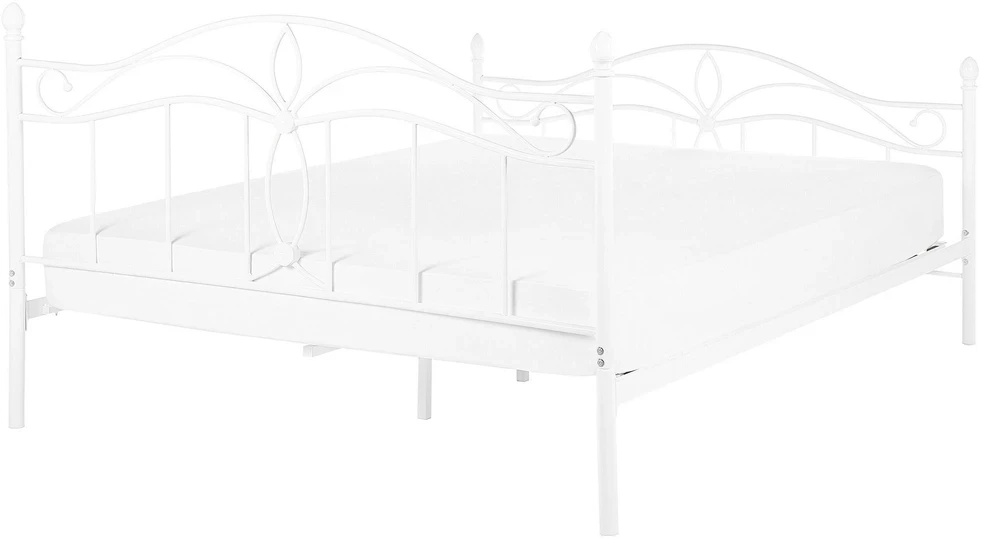 Beliani Metalinė lova ANTLIA 140 x 200 cm balta