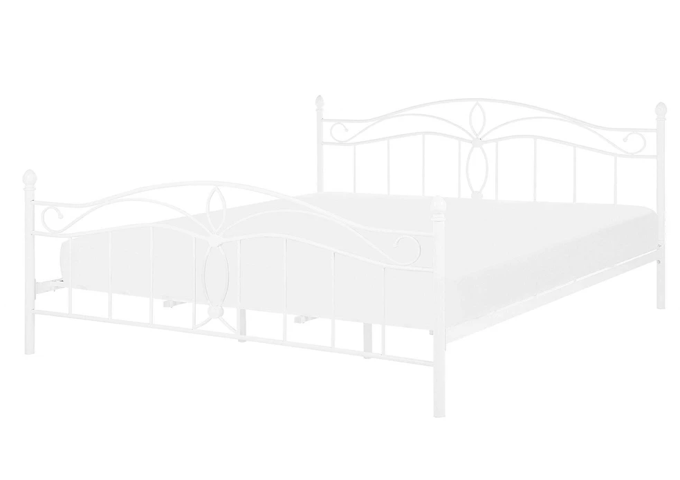 Beliani Metalinė lova ANTLIA 140 x 200 cm balta