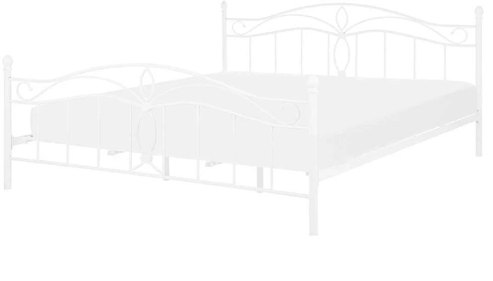 Beliani Metalinė lova ANTLIA 160 x 200 cm balta