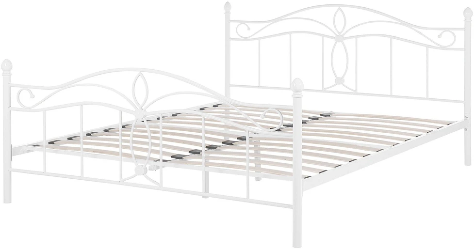 Beliani Metalinė lova ANTLIA 160 x 200 cm balta