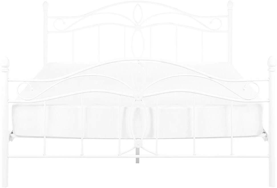 Beliani Metalinė lova ANTLIA 160 x 200 cm balta