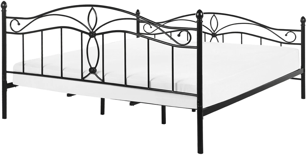 Beliani Metalinė lova ANTLIA 180 x 200 cm Juoda
