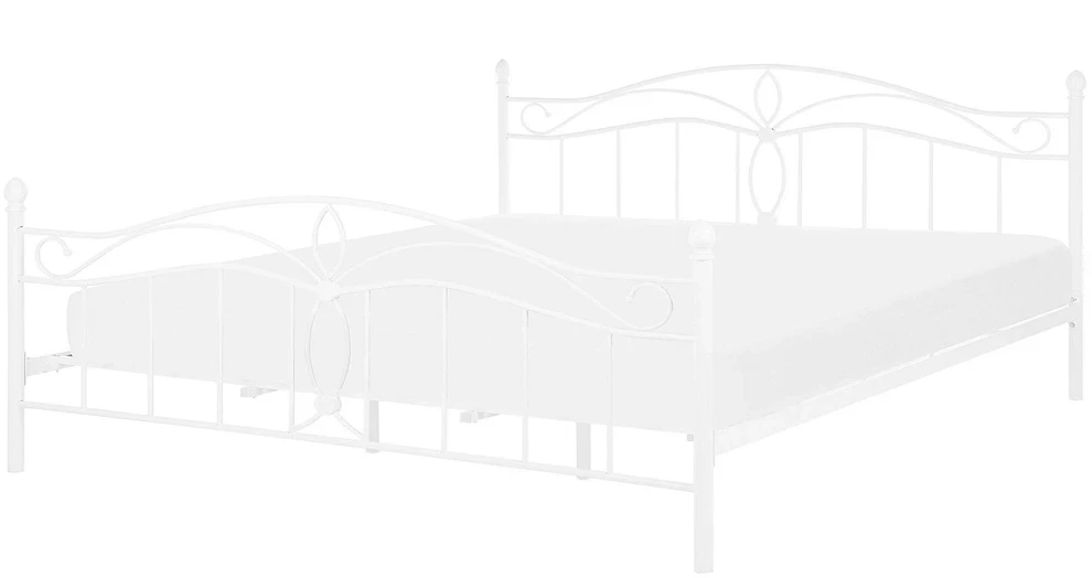 Beliani Metalinė lova ANTLIA 180 x 200 cm, balta
