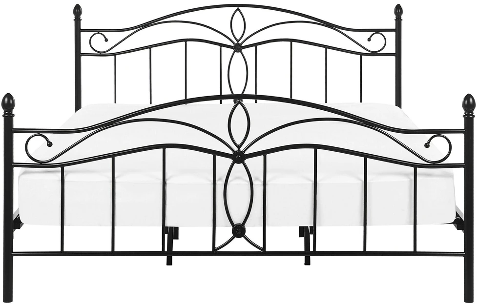 Beliani Metalinė lova ANTLIA 180 x 200 cm Juoda