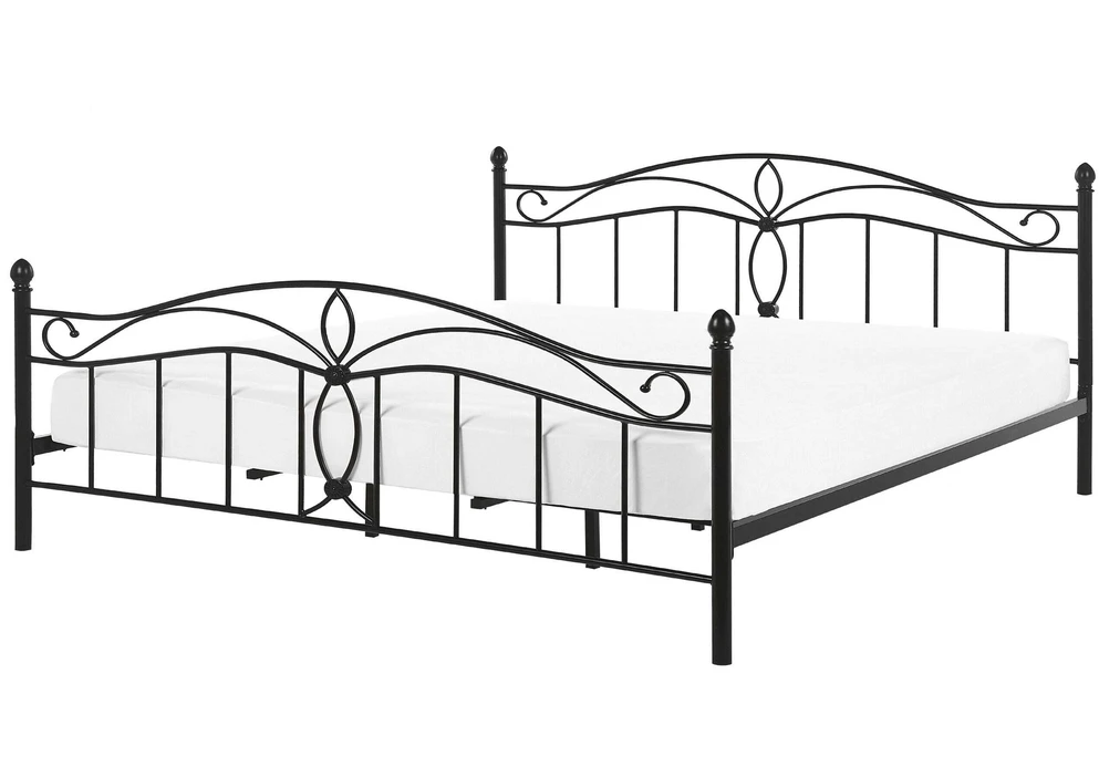 Beliani Metalinė lova ANTLIA 180 x 200 cm Juoda