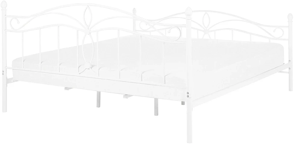 Beliani Metalinė lova ANTLIA 180 x 200 cm, balta