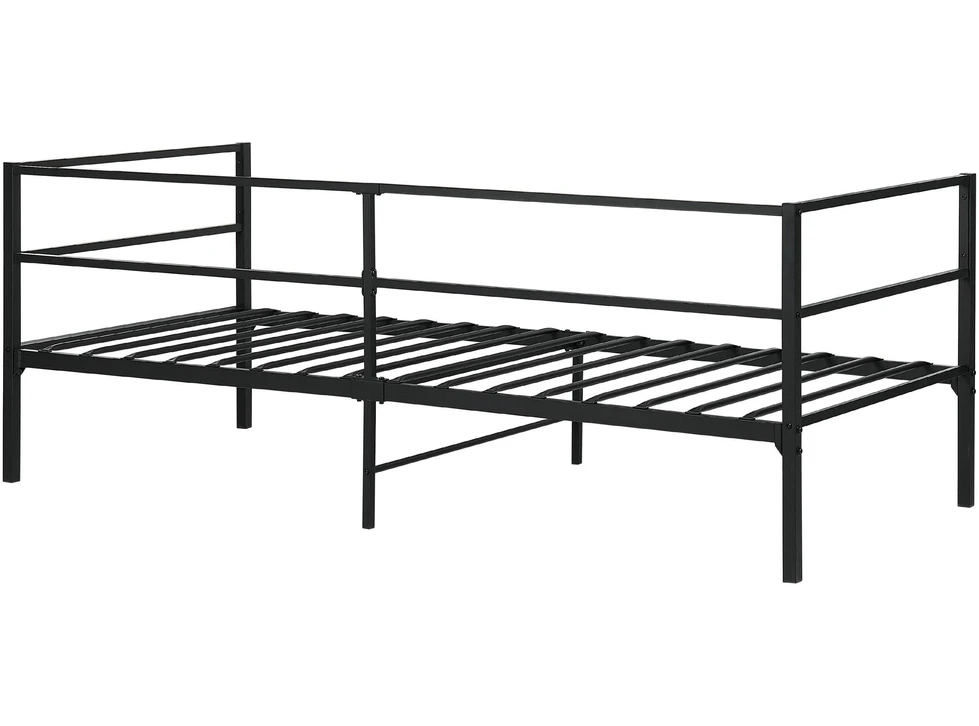 Beliani Metalinė lova BATTUT 90 x 200 cm, juoda