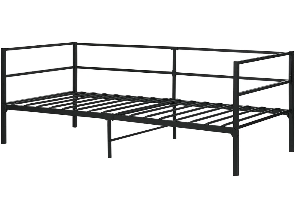 Beliani Metalinė lova BATTUT 90 x 200 cm, juoda