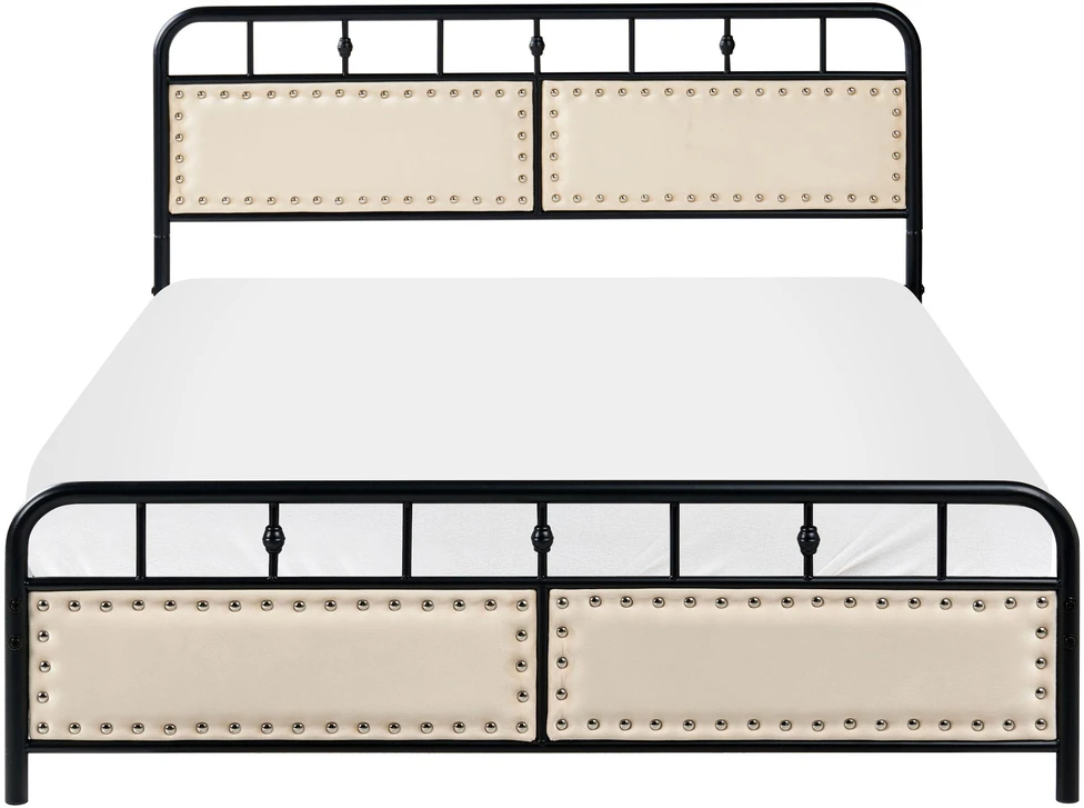 Beliani Metalinė lova BREUILLET 140 x 200 cm juoda