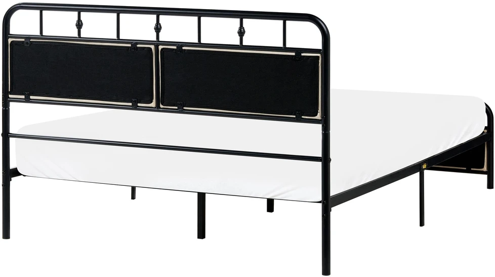 Beliani Metalinė lova BREUILLET 140 x 200 cm juoda