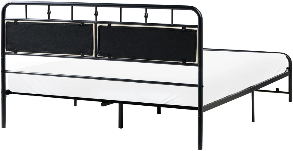 Beliani Metalinė lova BREUILLET 160 x 200 cm juoda