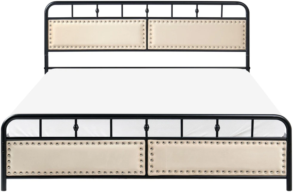 Beliani Metalinė lova BREUILLET 160 x 200 cm juoda