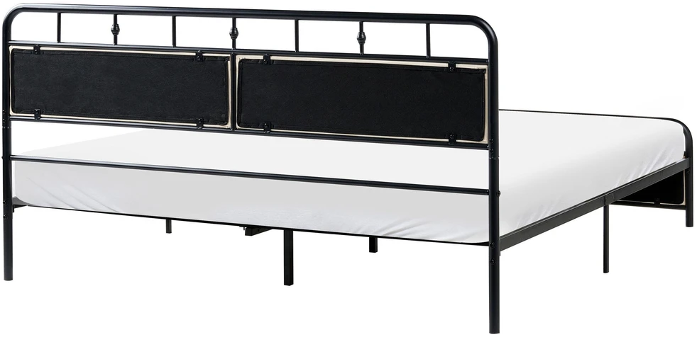 Beliani Metalinė lova BREUILLET 180 x 200 cm Juoda