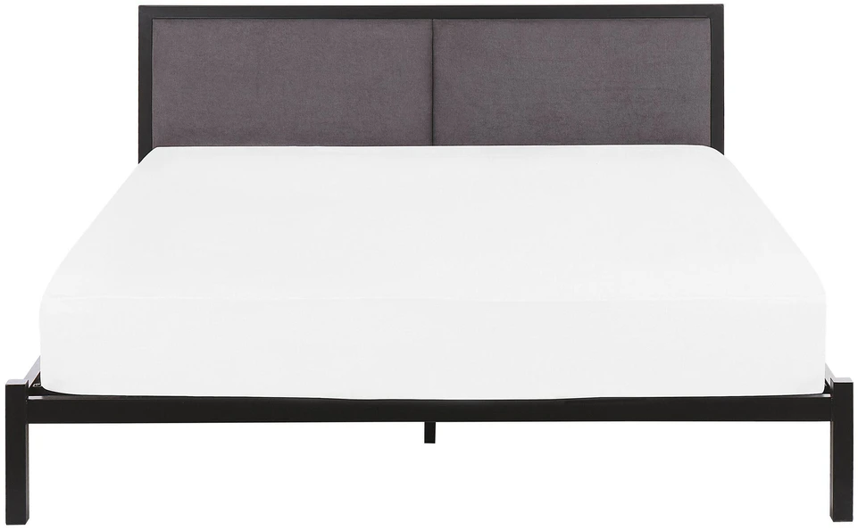 Beliani Metalinė lova CLAMART 160 x 200 cm Pilka