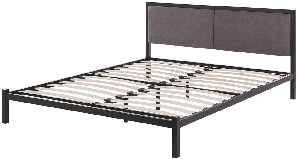 Beliani Metalinė lova CLAMART 160 x 200 cm Pilka
