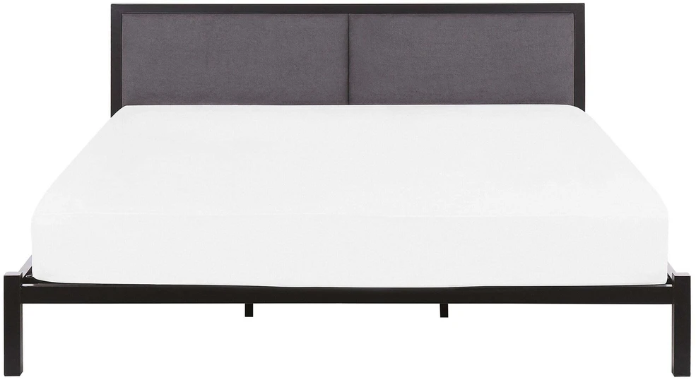 Beliani Metalinė lova CLAMART 180 x 200 cm pilka