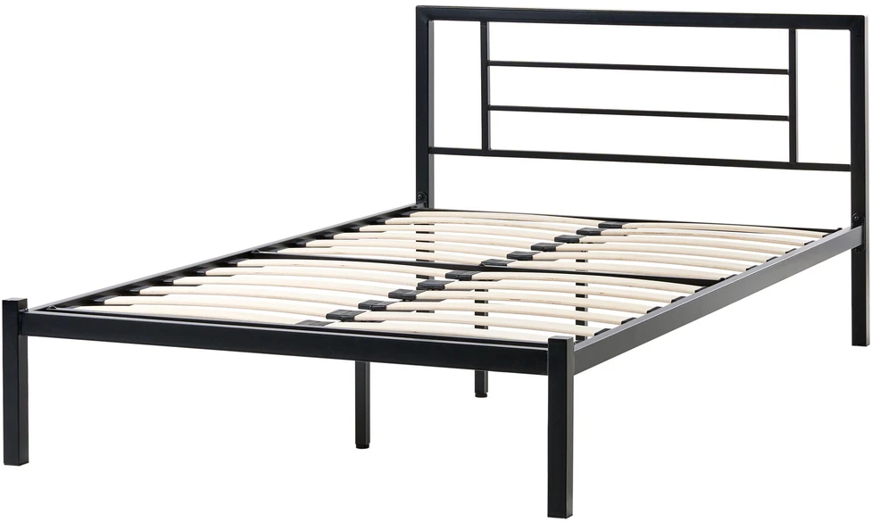 Beliani Metalinė lova CUSSET, 120 × 200 cm, juoda